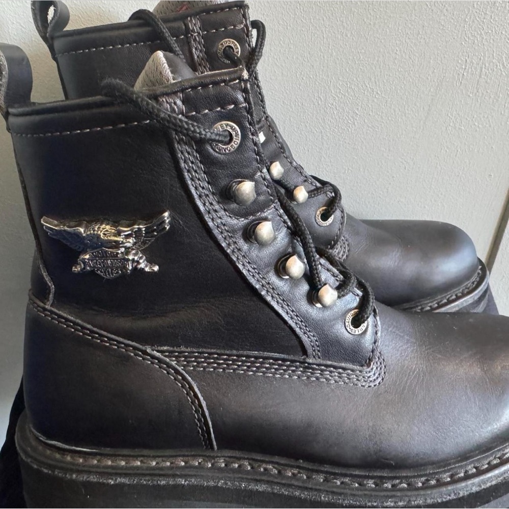 Black Leather Men's Boots Size 9 1/2